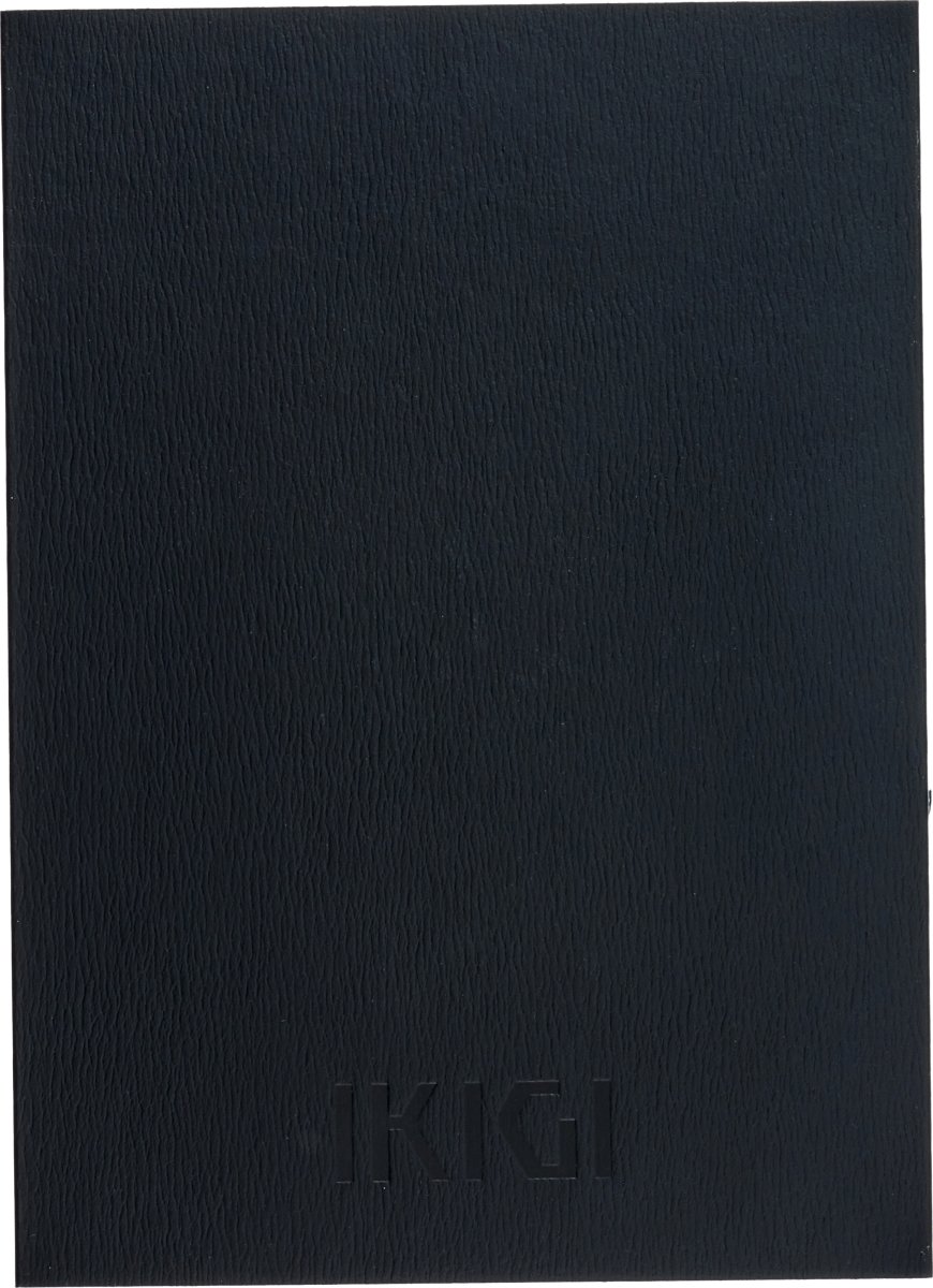 Ikigi Leather Notesbog, A5, linjeret, sort, logo