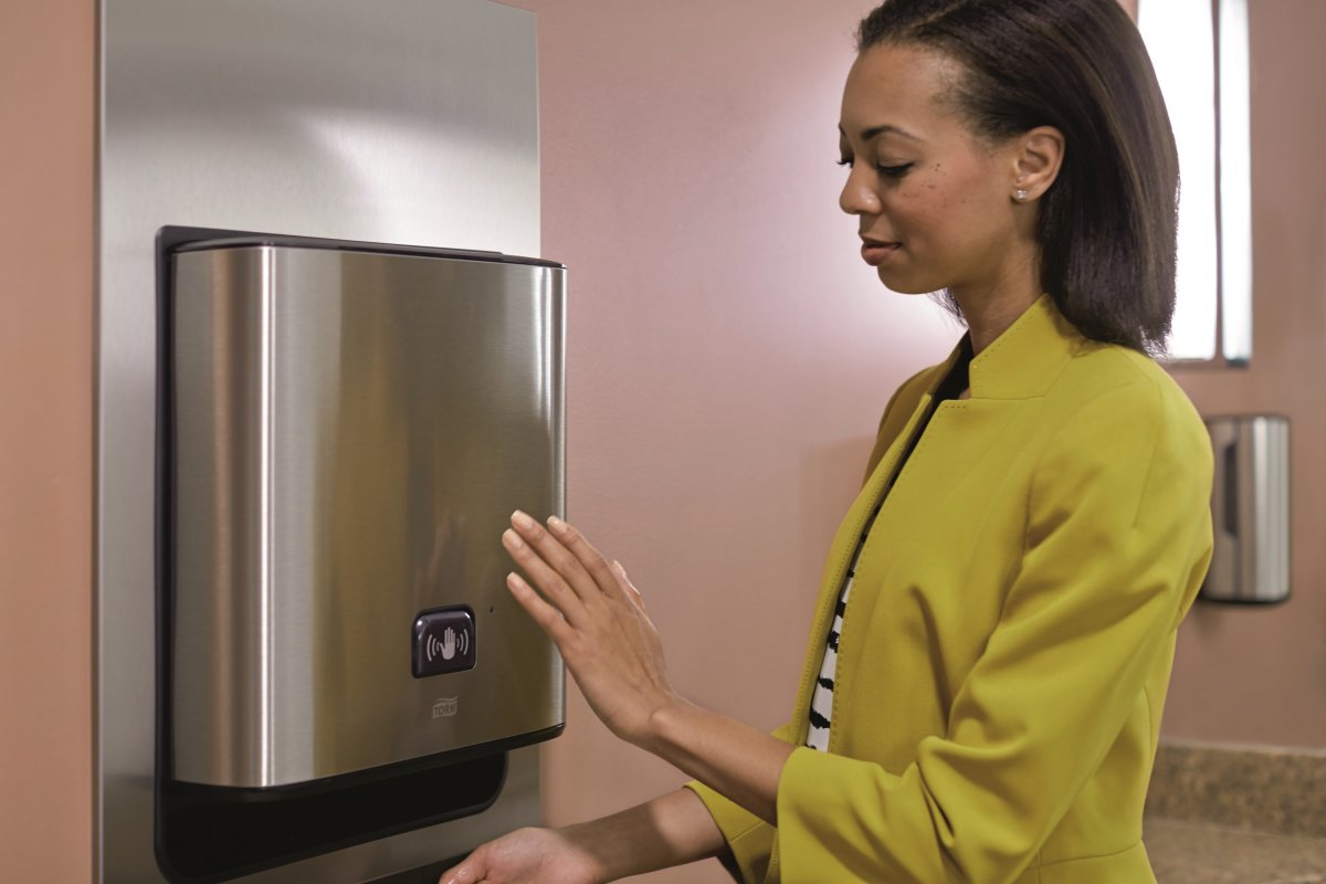 Tork H1 Dispenser Håndklædeark med sensor, Stål