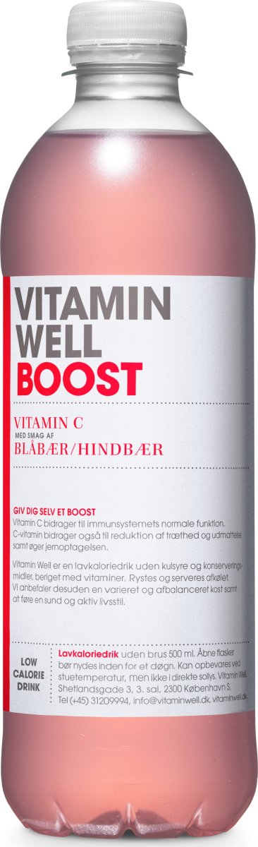Vitamin Well Boost Blåbær/Hindbær 0,5 L