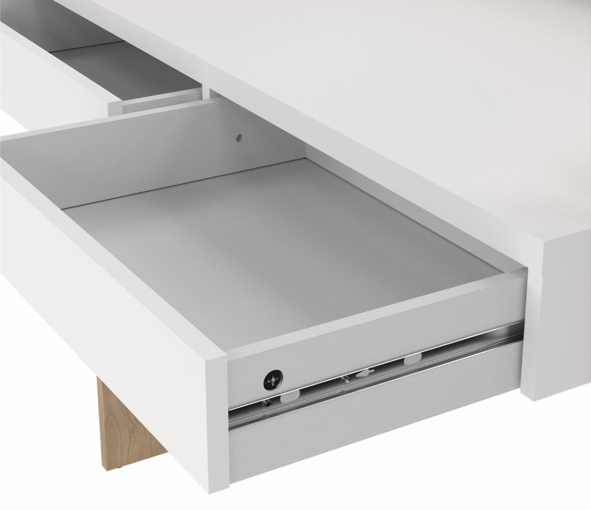 Small Officeline skrivebord, 2 skuffer, lys/hvid