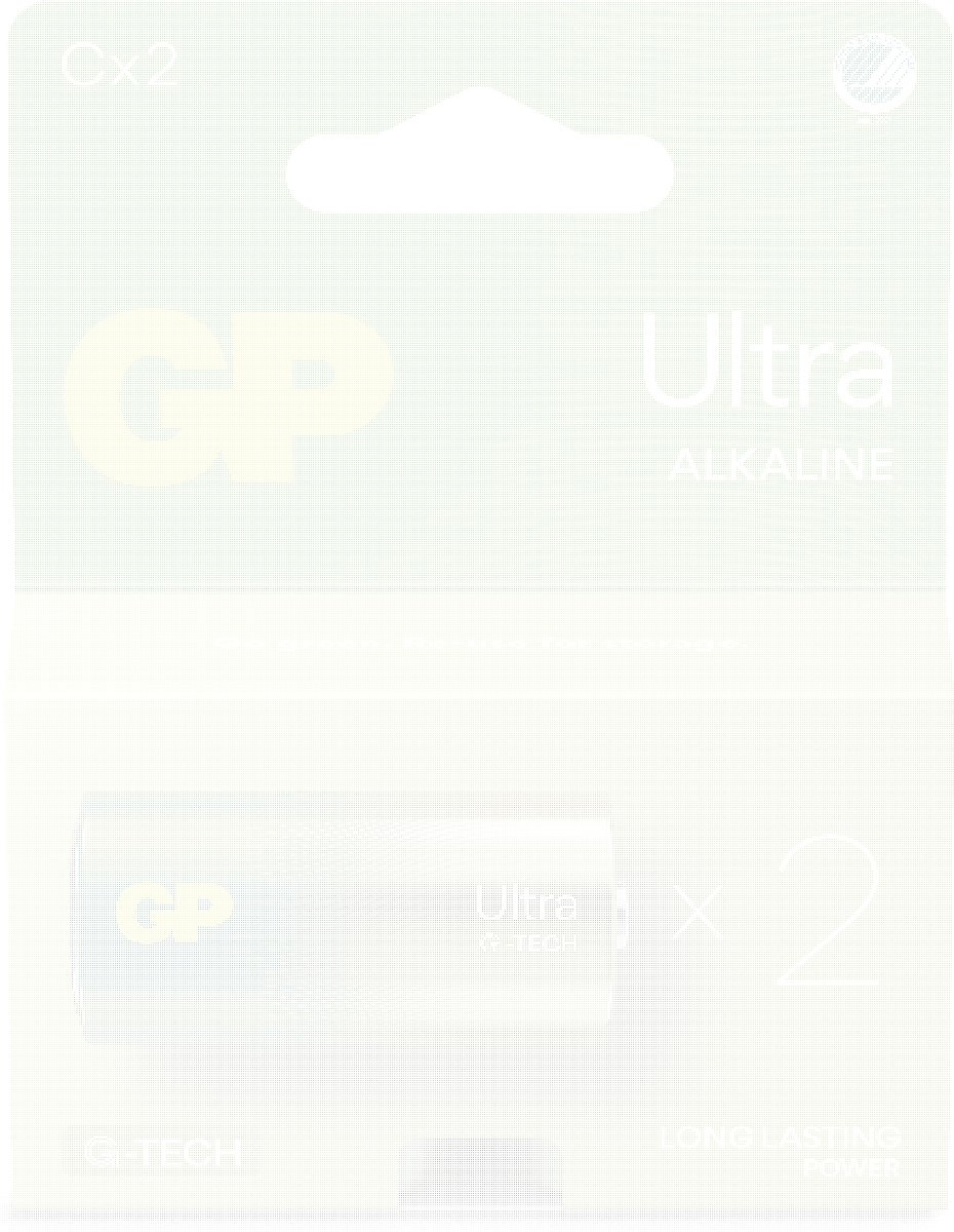 GP Ultra Alkaline C batteri, 14AU/LR14, 2-pak
