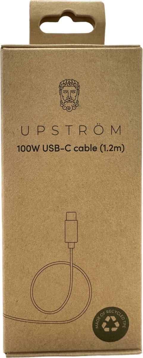 UPSTRÖM CIRKULÄR 100W USB-C to USB-C cable, White