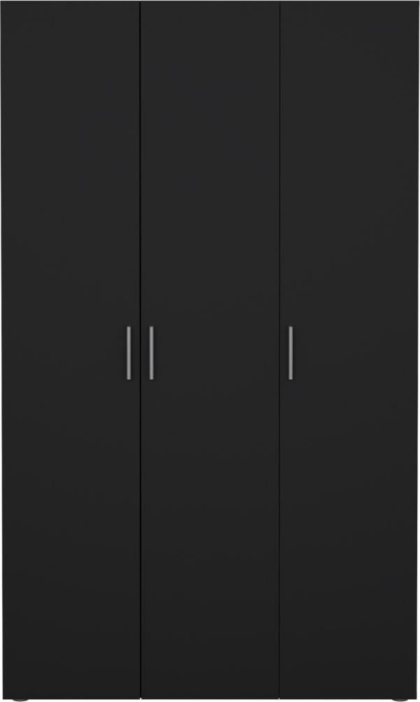 Pepe garderobeskab m. 3 døre, sort