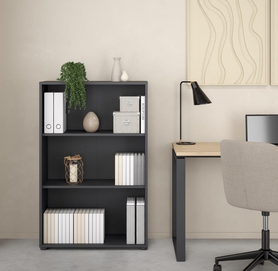 DEMO: Small Officeline bogreol, lav, antracit