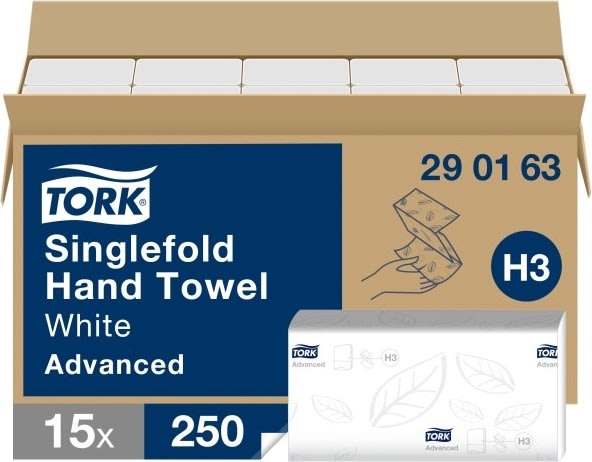 Tork H3 Advanced Håndklædeark | Zig-zag | 15 pk