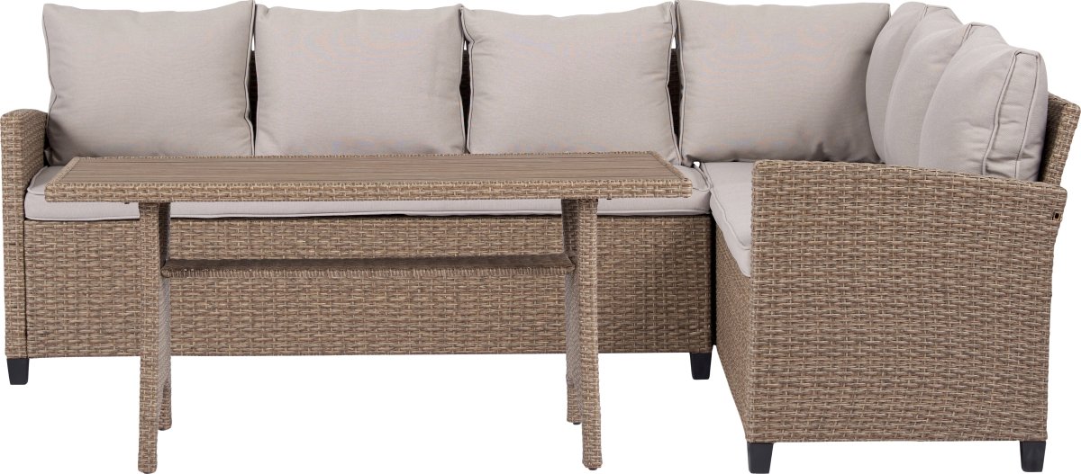 Ester Sofa/dinningsæt m/hynder vendbar, Natur