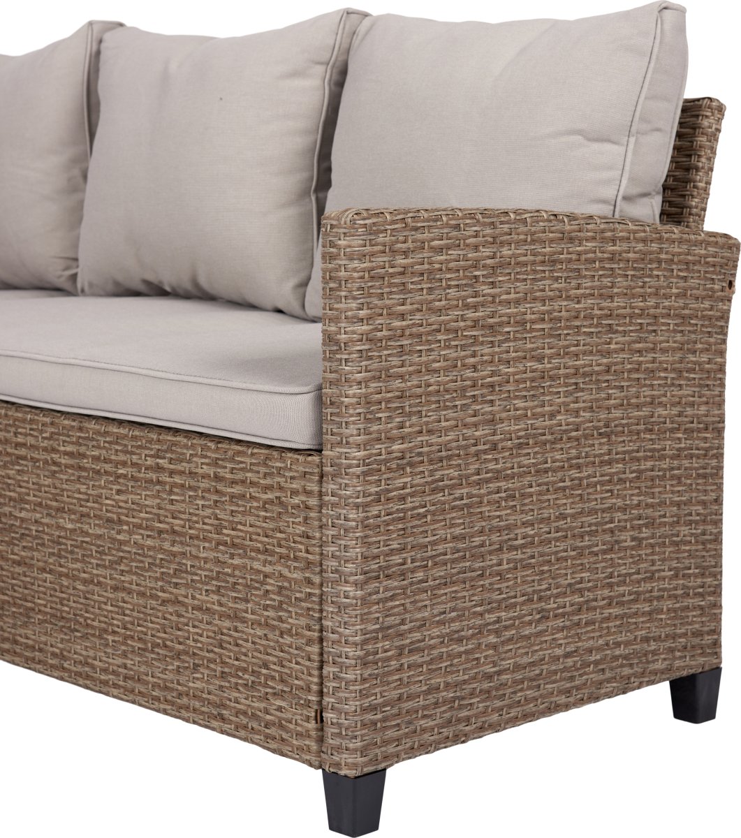 Ester Sofa/dinningsæt m/hynder vendbar, Natur