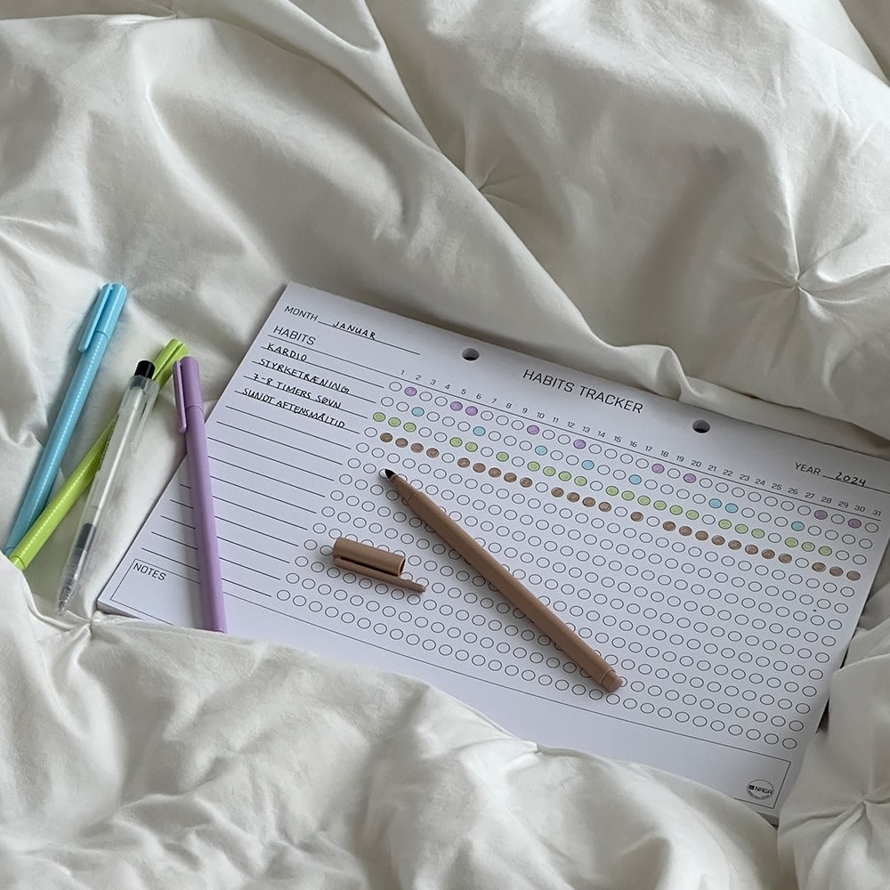 Naga A4 Planlægningsblok, månedsplan, engelsk