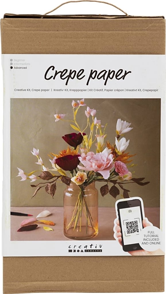 DIY Kit Crepepapir, blomsterbuket
