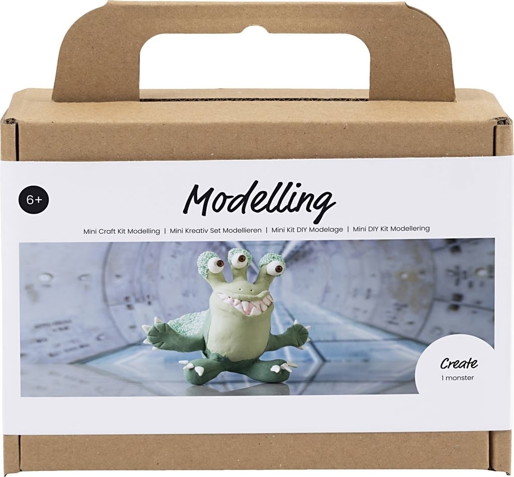 Mini DIY Kit Modellering, monster, grøn