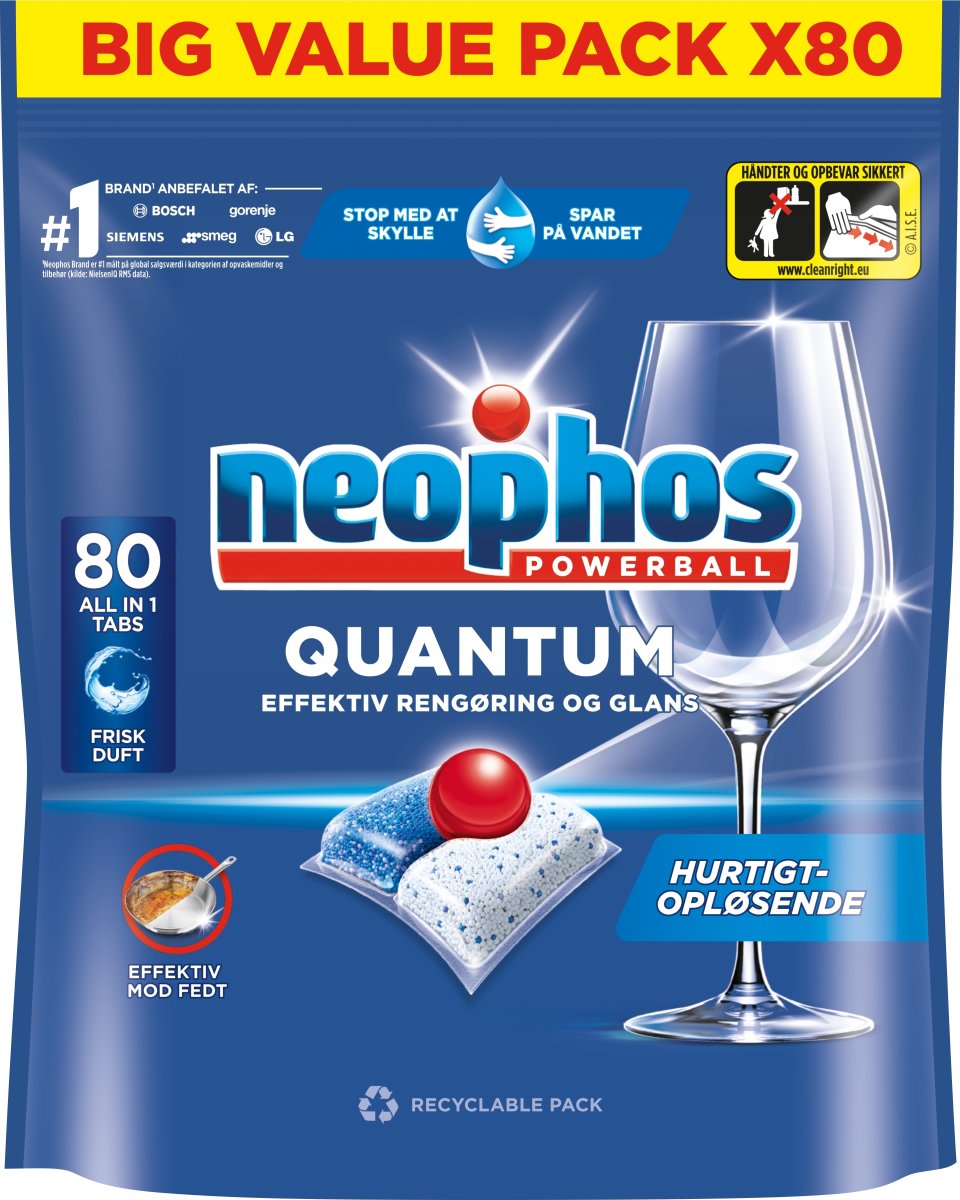 Neophos Quantum Opvasketabs, 80 tabs