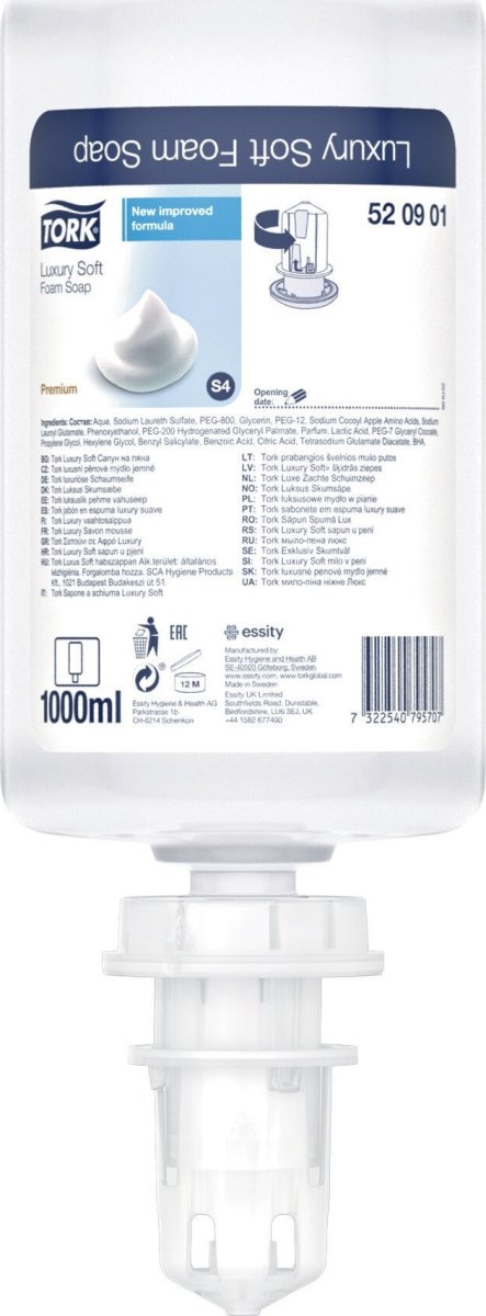 Tork S4 Skumsæbe, Luksus Soft, 1 L
