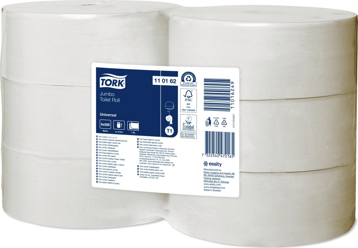 Tork T1 Advanced Jumbo Toiletpapir, 1-lag