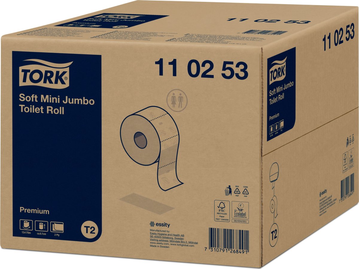 Tork T2 Mini Premium Jumbo Toiletpapir, 2-lag