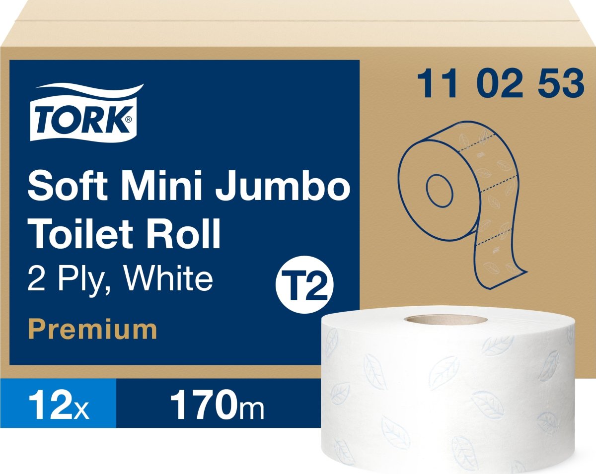 Tork T2 Premium Mini Jumbo Toiletpapir, 2-lag