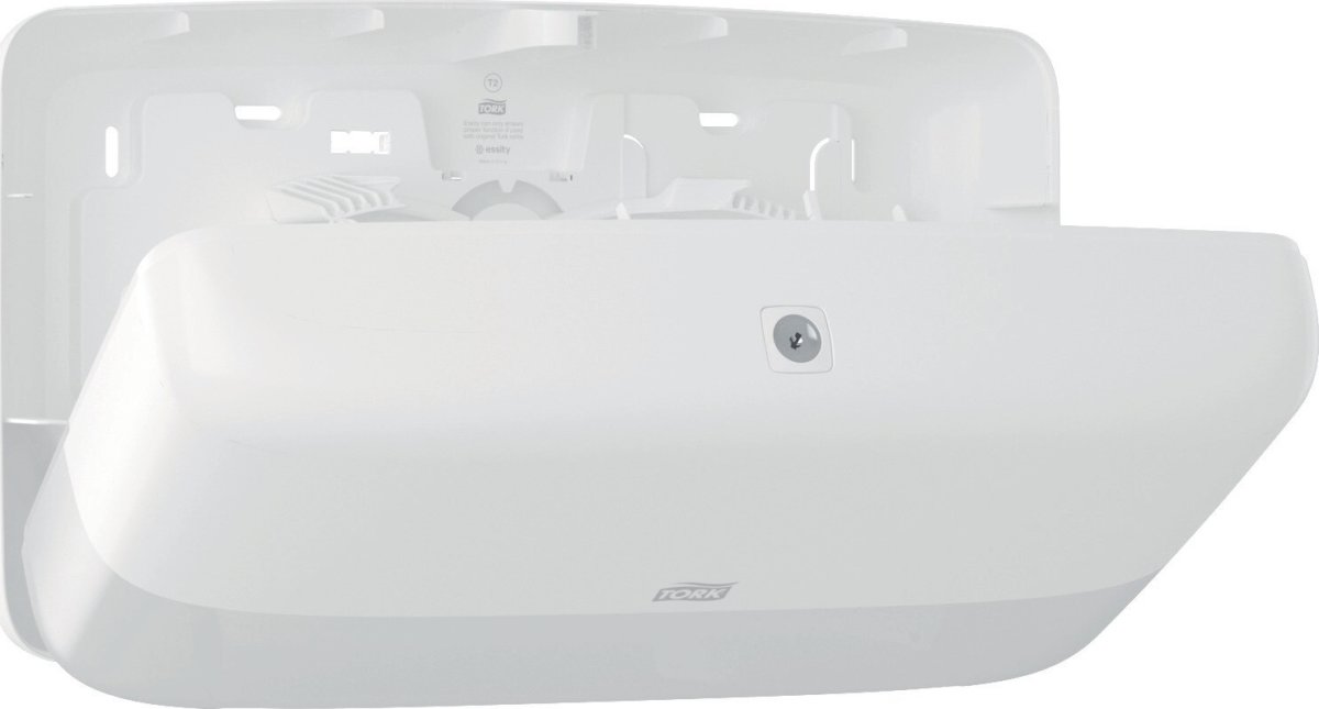 Tork T2 Twin Dispenser MiniJumbo Toiletpapir, Hvid