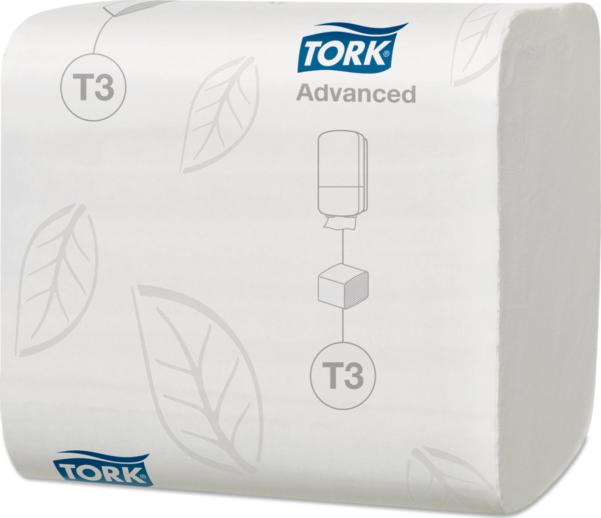 Tork T3 Advanced Toiletpapir i ark, 36 pk