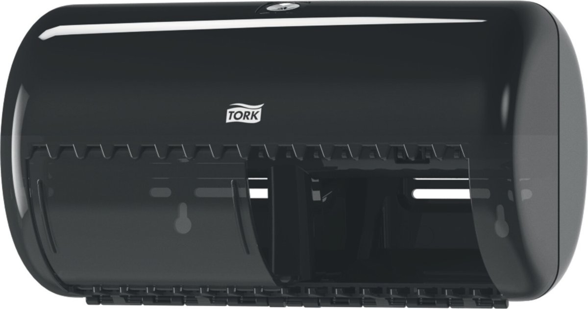 Tork T4 Twin Dispenser Toiletpapir | Sort