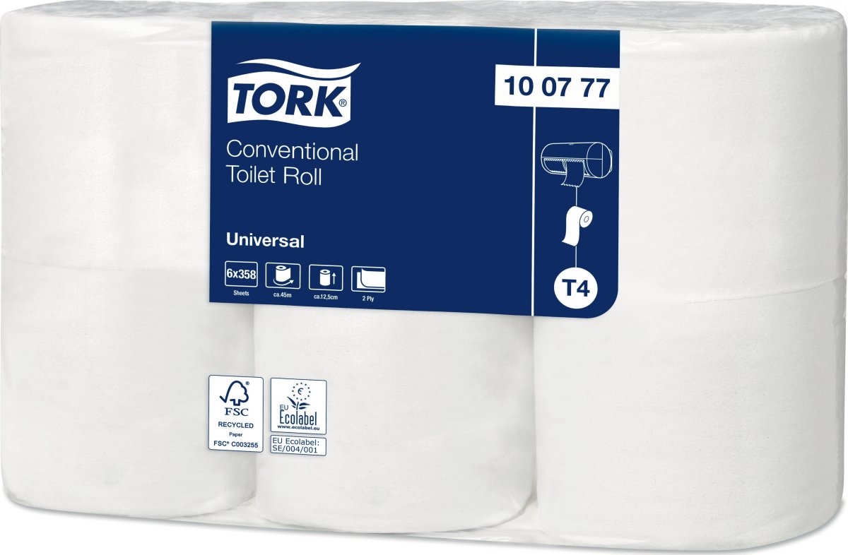 Tork T4 Universal Toiletpapir, 2-lag, 42 rl