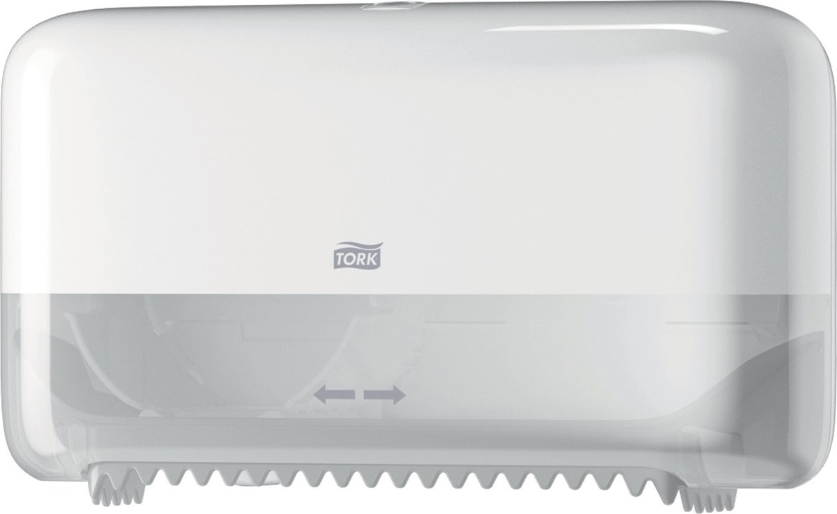 Tork T7 Dispenser Toiletpapir u/hylse, Dual, Hvid