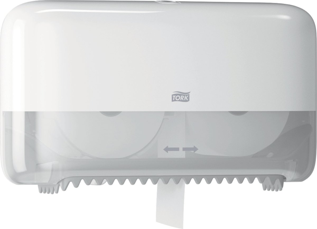 Tork T7 Dispenser Toiletpapir u/hylse, Dual, Hvid