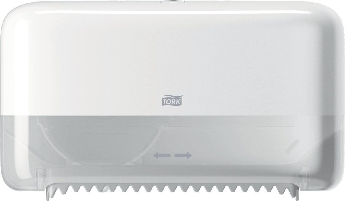 Tork T7 Dispenser Toiletpapir u/hylse, Dual, Hvid