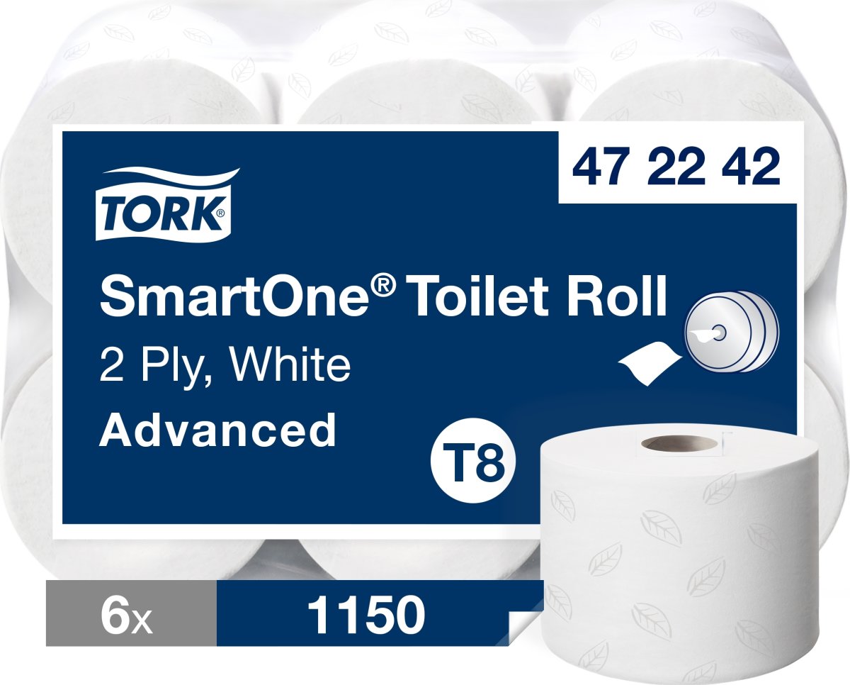 Tork T8 SmartOne Advanced Toiletpapir, 2-lag