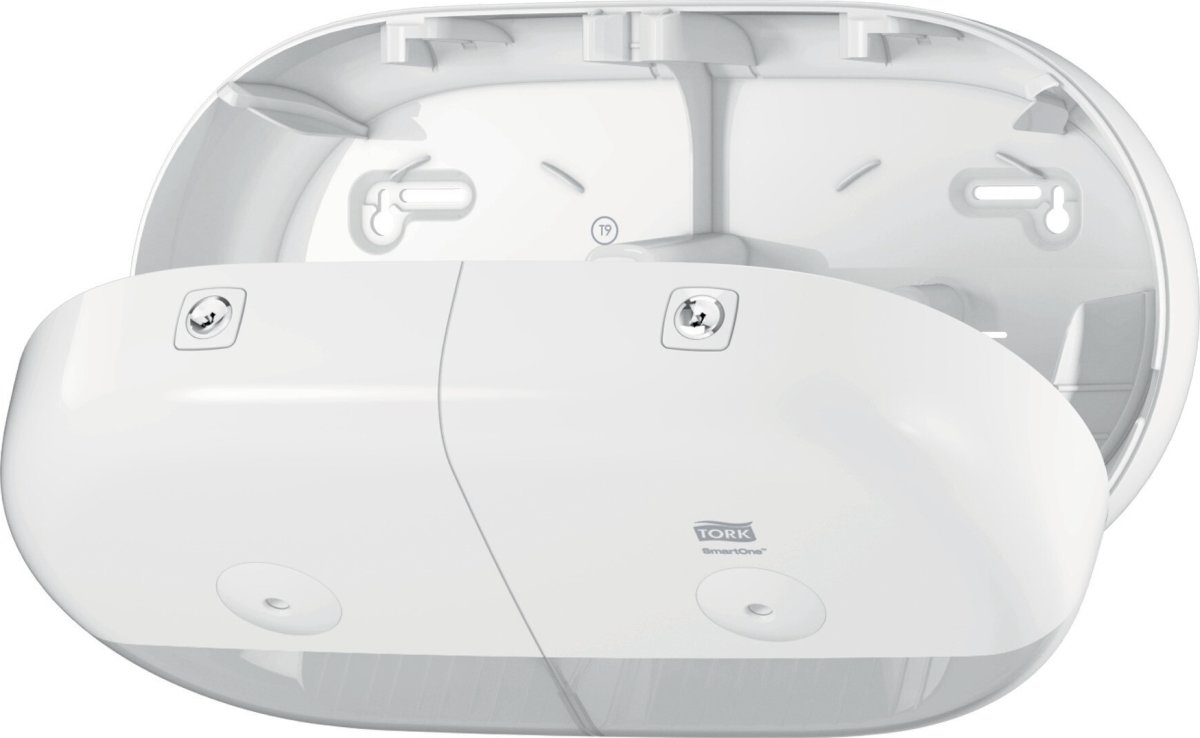 Tork T9 SmartOne Twin Dispenser Toiletpapir, Hvid