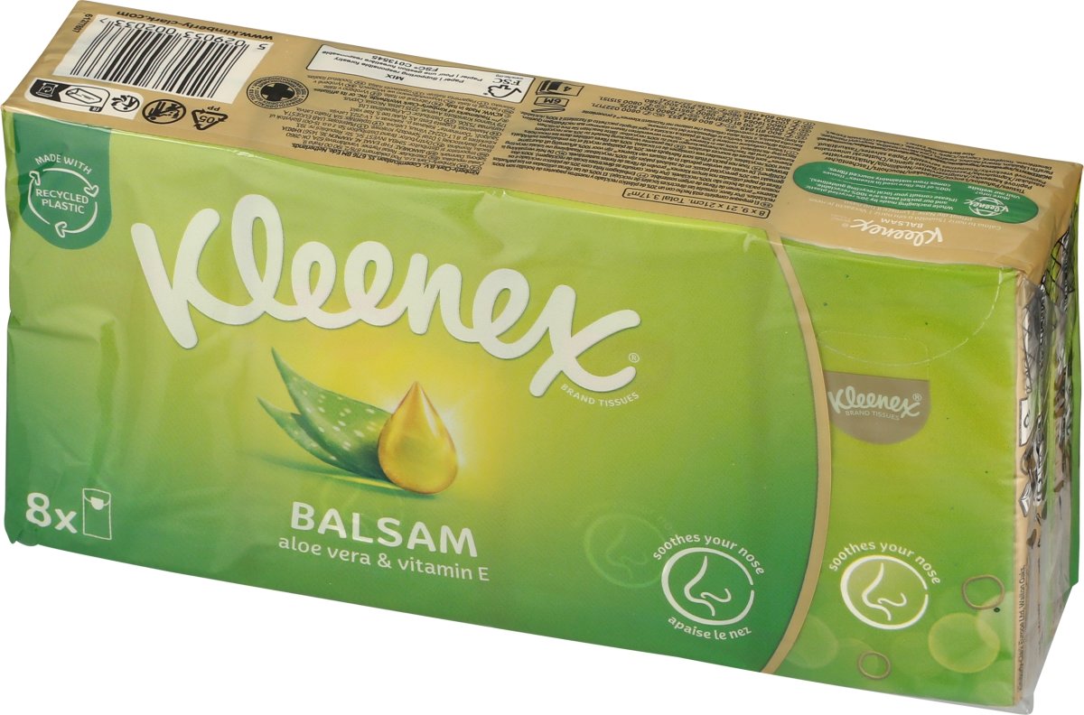 Kleenex Balsam Lommeletter, 4-lags