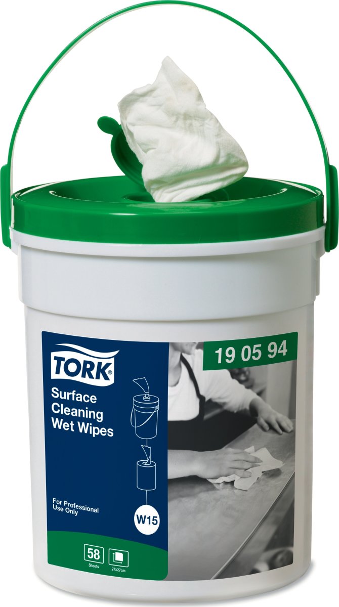 Tork W15 Wet Wipes Overflade | 58 ark