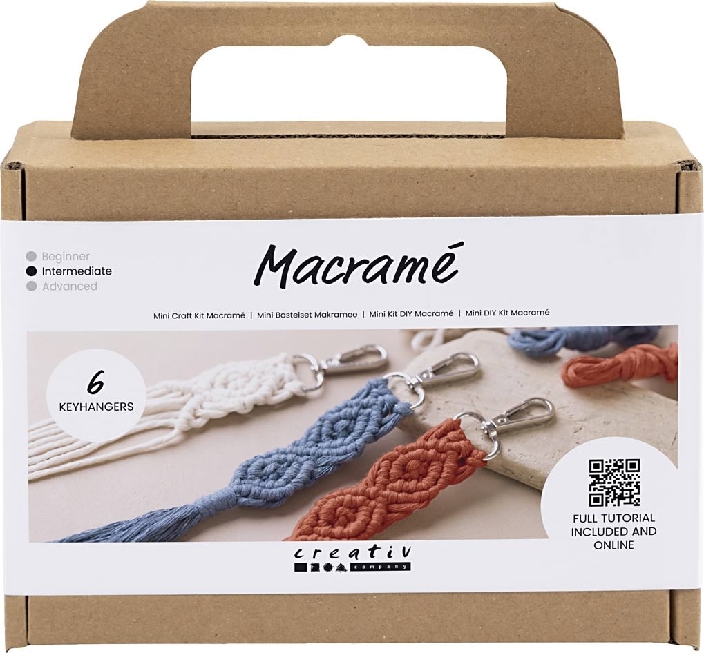 Mini DIY Kit Macramé, nøgleringe