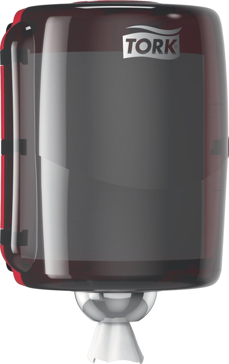 Tork W2 Maxi Dispenser Aftørringspapir, Sort/rød