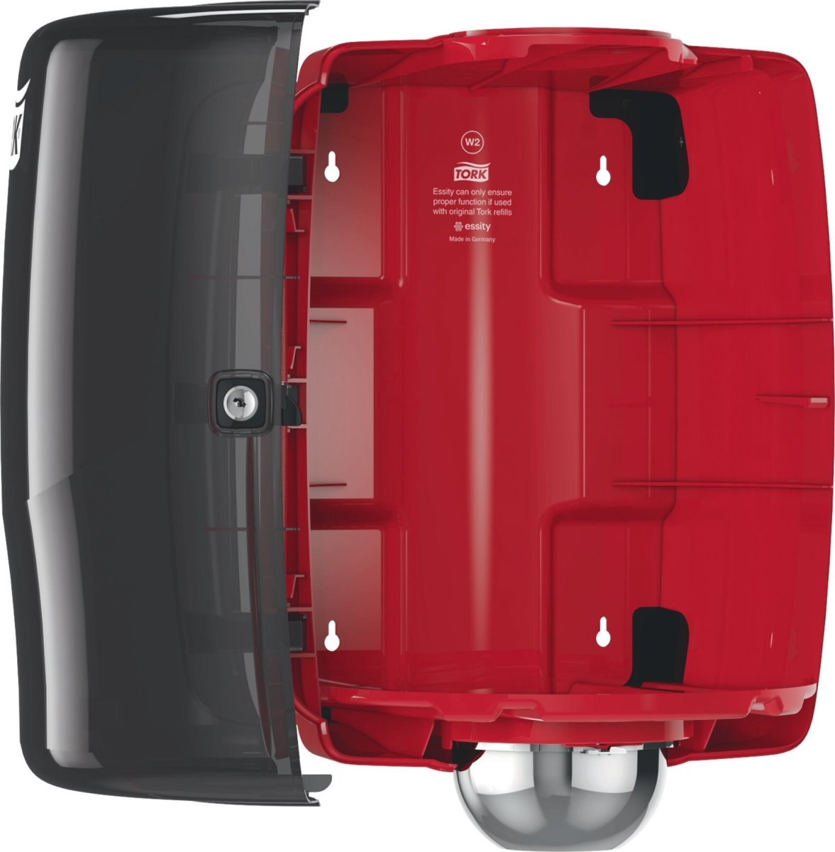 Tork W2 Maxi Dispenser Aftørringspapir, Sort/rød