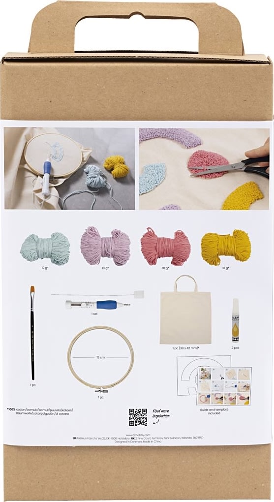 DIY Kit Punch Needle, mulepose, pastelfarver