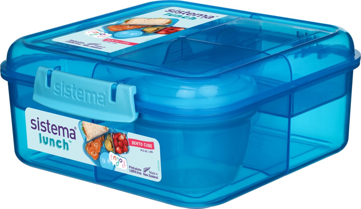 Sistema Bento Cube Lunch madkasse, 1,25L, blå
