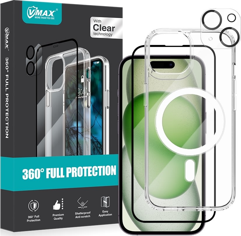 VMax 3-i-1 beskyttelse til iPhone 15 Plus