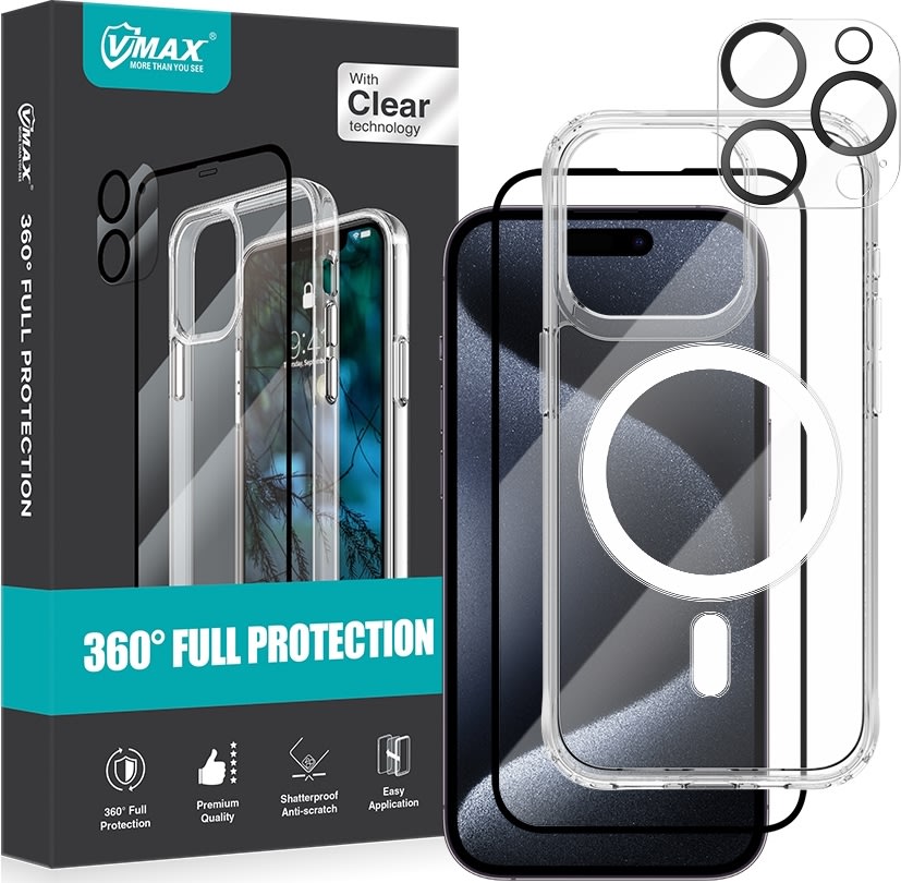 VMax 3-i-1 beskyttelse til iPhone 15 Pro