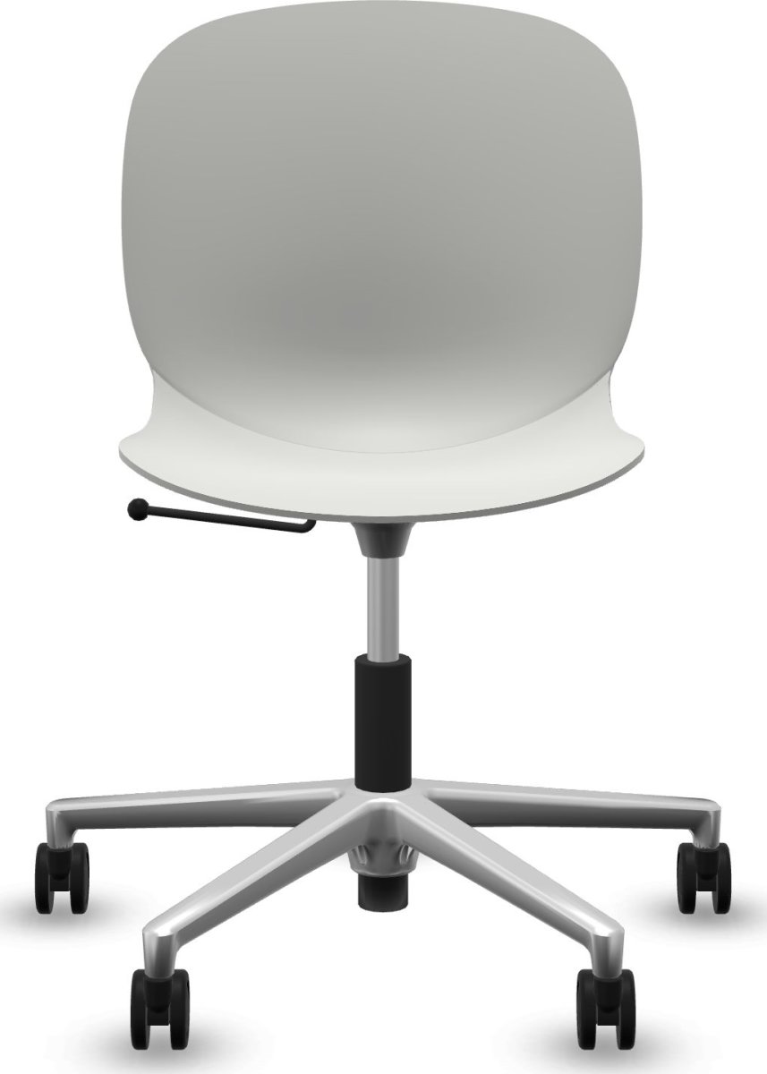 RBM Noor mødestol, hvid med alu stel