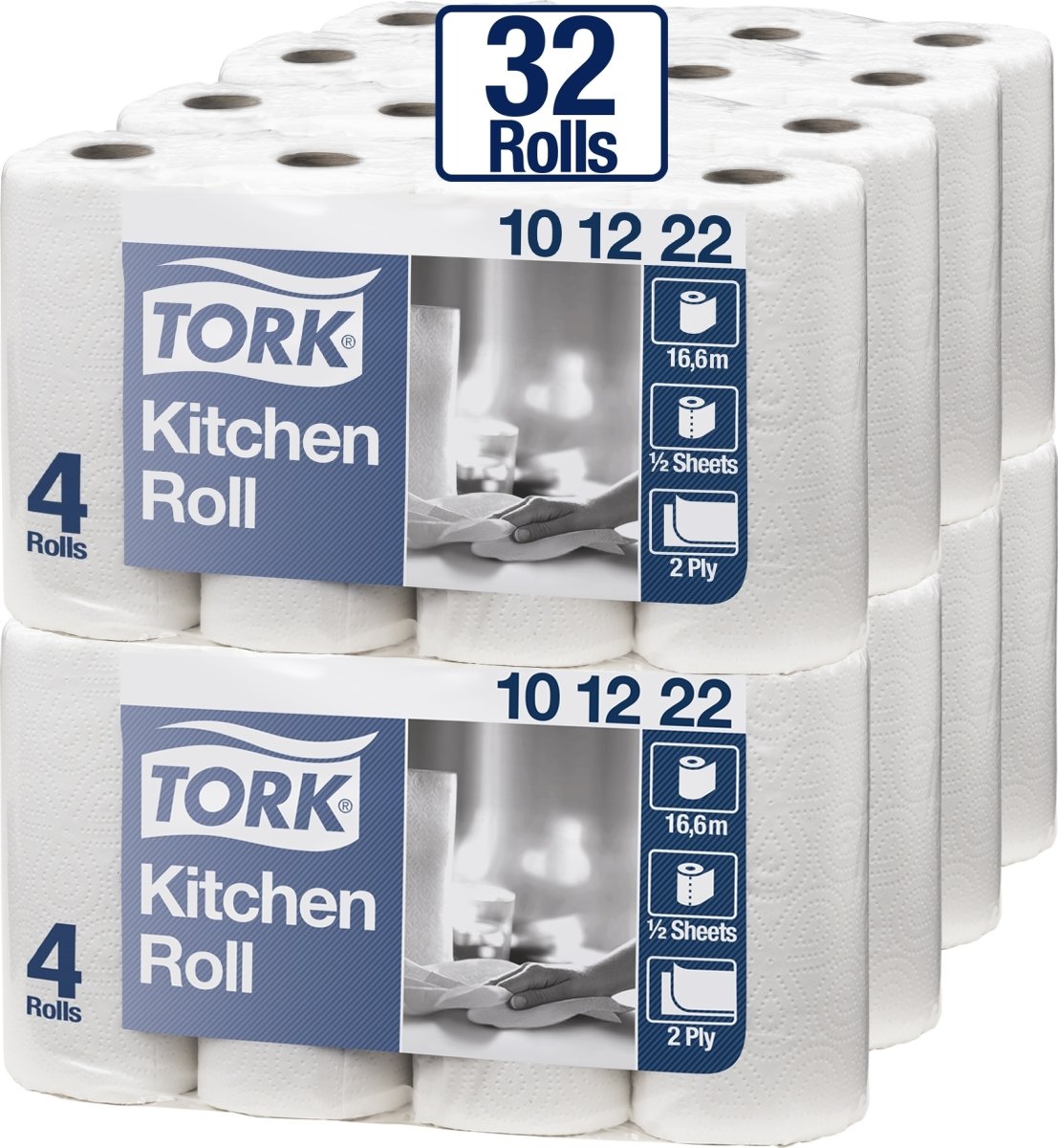 Tork Advanced Køkkenrulle, 2-lags, 32 ruller