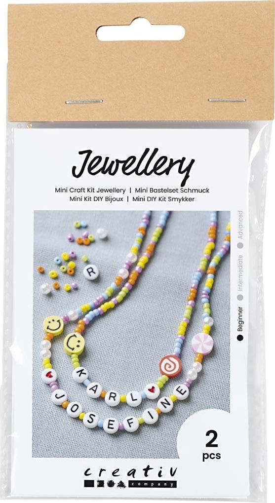 Mini DIY Kit Smykker, halskæder med bogstaver