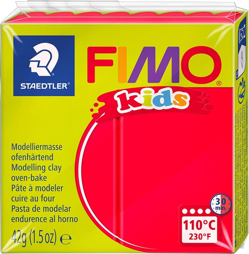 Fimo Kids Ler | 42g | Rød