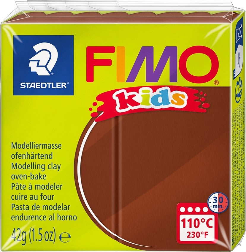 Fimo Kids Ler | 42g | Brun