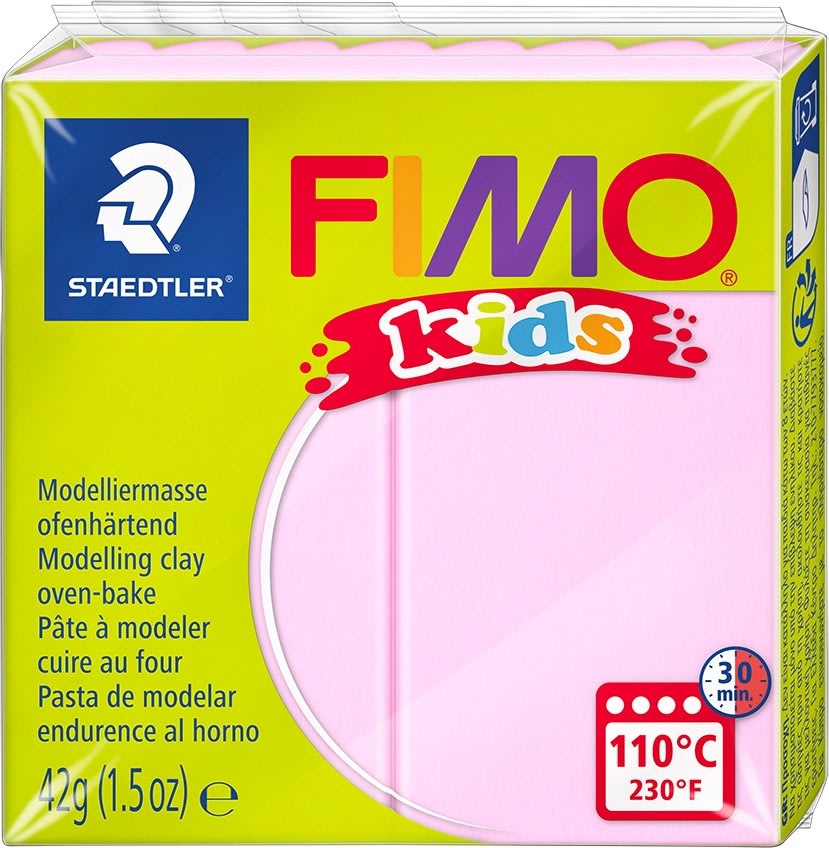 Fimo Kids Ler | 42g | Lyserød