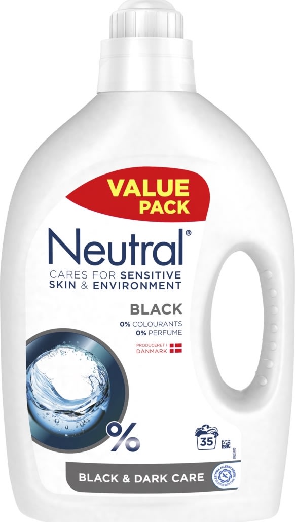 Neutral Flydende Vaskemiddel Black, 1,75 L
