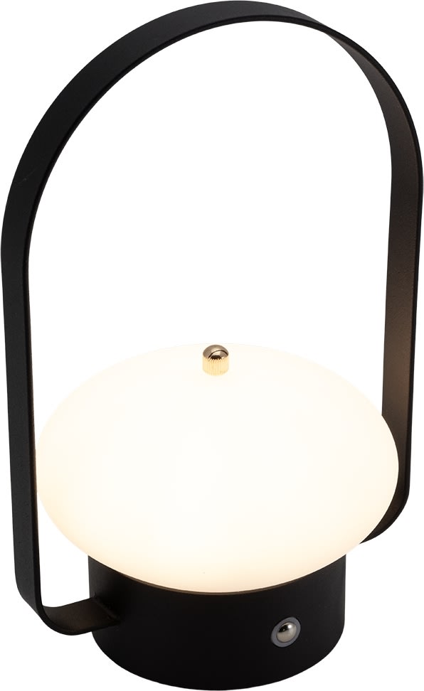 Securit® LED bordlampe Barcelona, sort/hvid