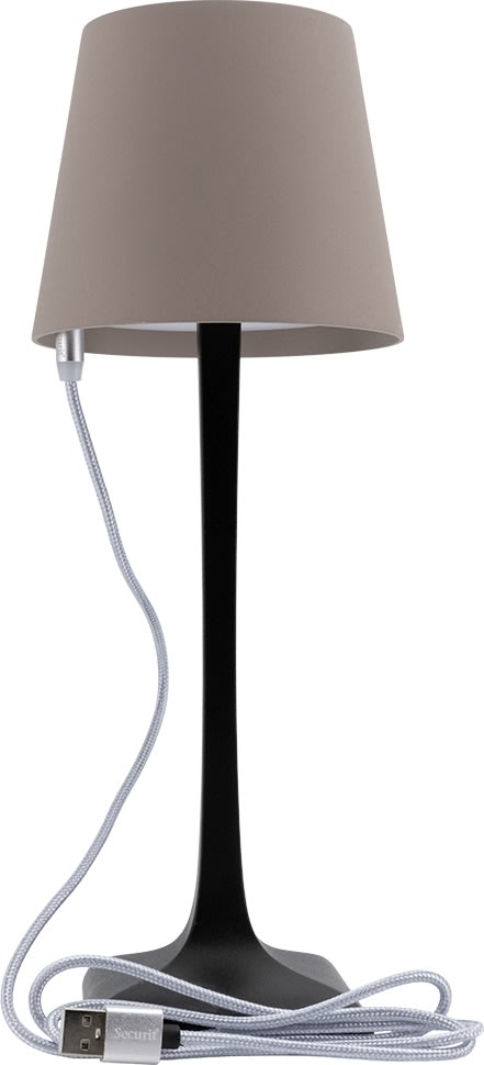 Securit® LED bordlampe Milano, sort/grå-brun