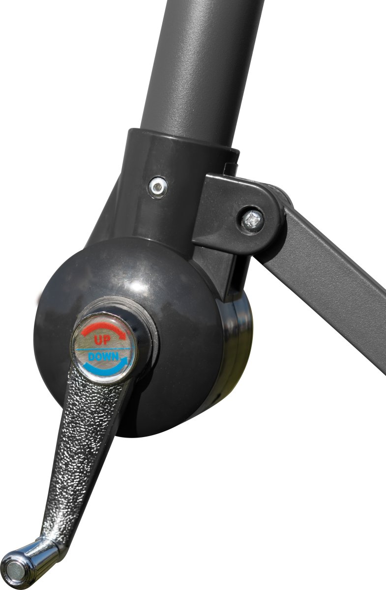 Hængeparasol Ø3m inkl. fod og overtræk, beige