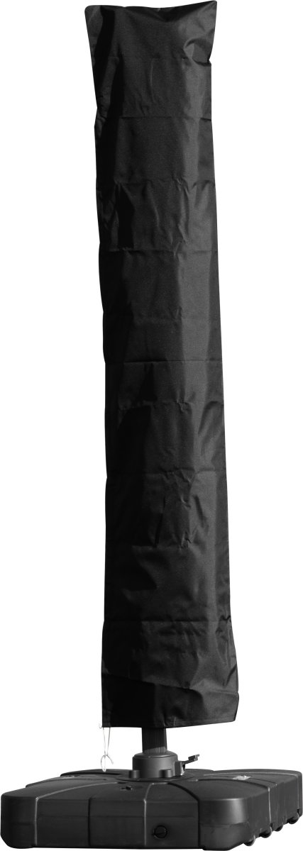 Hængeparasol Ø3,5m inkl. fod m/hjul+overtræk,beige