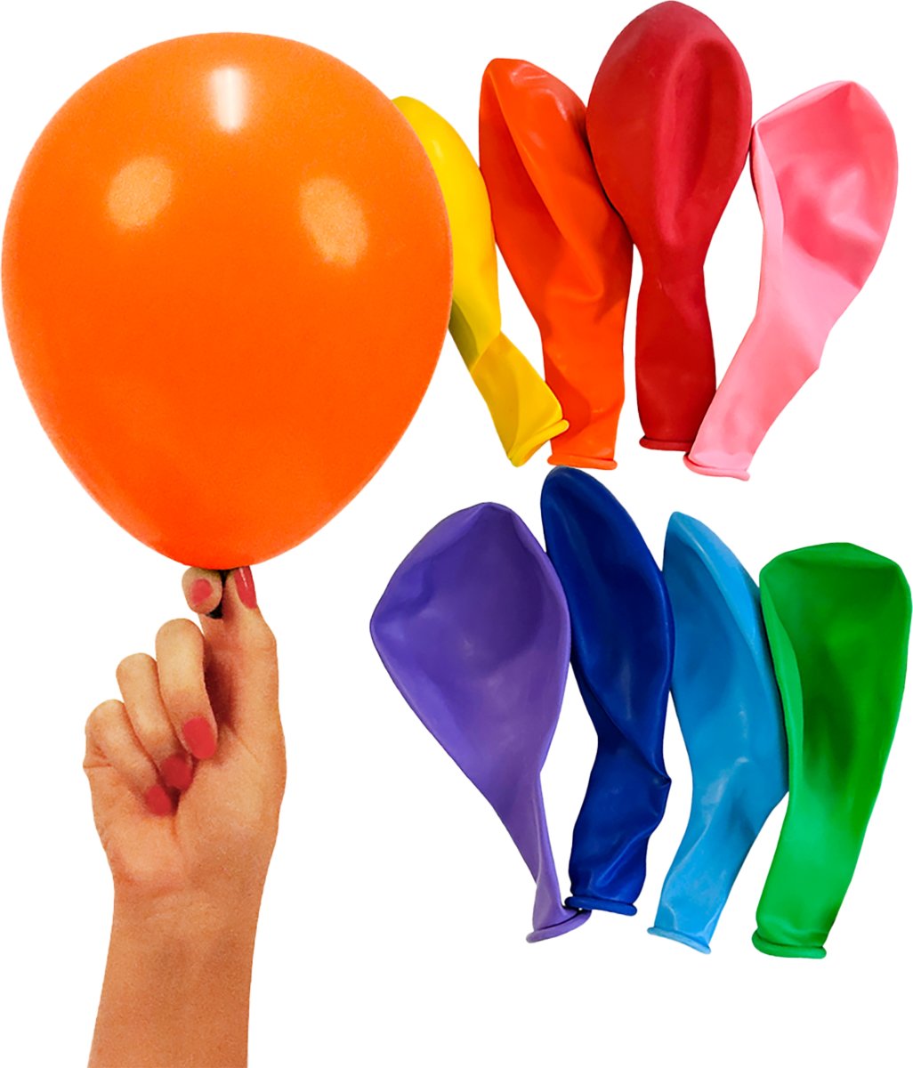 Ballon, multifarvet, 23 cm, 30 stk. ass.