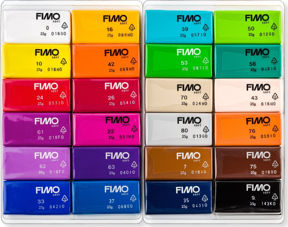 Fimo Soft Ler Colour pack, 24 x 25g, basic